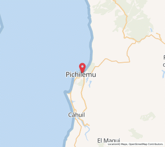 Map of Pichilemu, O'Higgins Region