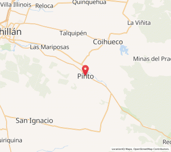 Map of Pinto, Ñuble