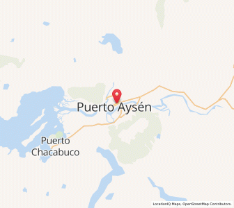 Map of Puerto Aysén, Aysén