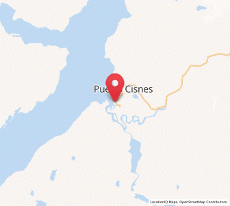 Map of Puerto Cisnes, Aysén