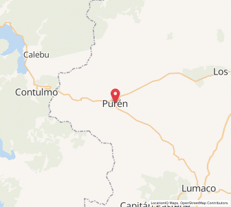Map of Purén, Araucanía