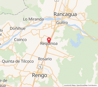 Map of Requínoa, O'Higgins Region