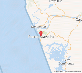 Map of Saavedra, Araucanía