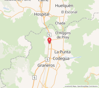 Map of San Francisco de Mostazal, O'Higgins Region