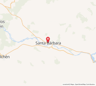Map of Santa Bárbara, Biobío