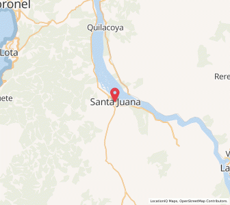 Map of Santa Juana, Biobío