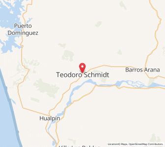 Map of Teodoro Schmidt, Araucanía