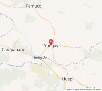 Map of Yungay, Ñuble