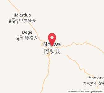 Map of Aba, Sichuan