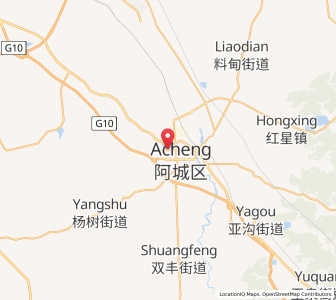 Map of Acheng, Heilongjiang