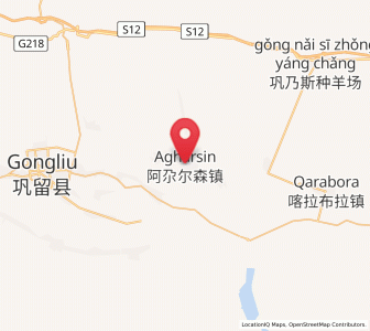 Map of Agarsin, Xinjiang