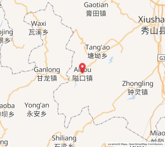 Map of Aikou, Chongqing