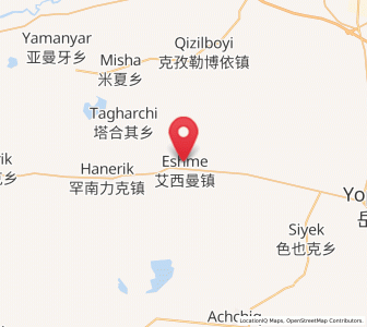 Map of Aiximan, Xinjiang