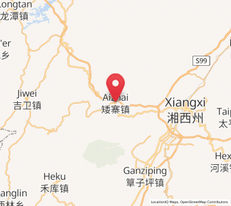 Map of Aizhai, Hunan