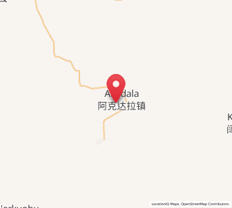 Map of Akdala, Xinjiang