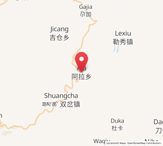 Map of Ala, Gansu