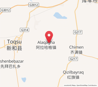 Map of Alakaga, Xinjiang