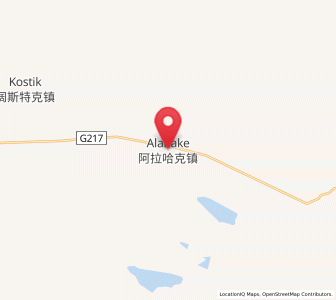 Map of Alakak, Xinjiang