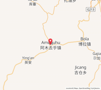 Map of Amuquhu, Gansu