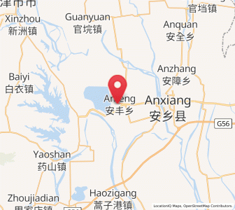 Map of Anfeng, Hunan