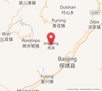 Map of Angdong, Hunan