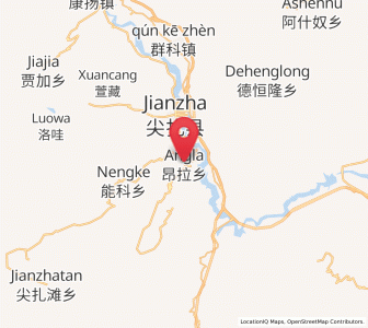 Map of Angla, Qinghai