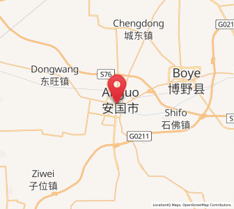 Map of Anguo, Hebei