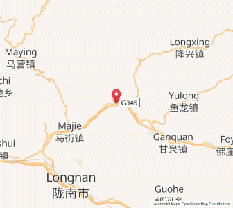 Map of Anhua, Gansu