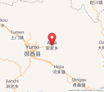 Map of Anjia, Hubei