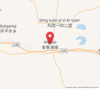 Map of Anjihai, Xinjiang