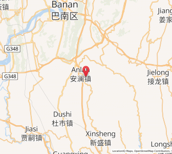 Map of Anlan, Chongqing