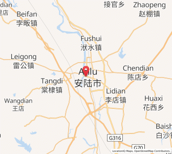 Map of Anlu, Hubei