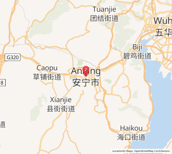 Map of Anning, Yunnan
