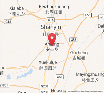 Map of Anrong, Shanxi