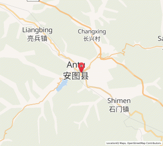 Map of Antu, Jilin