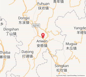 Map of Anwen, Chongqing