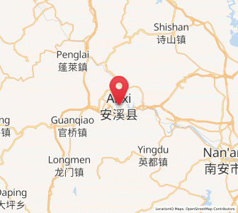 Map of Anxi, Fujian