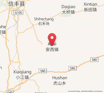 Map of Anxi, Jiangxi