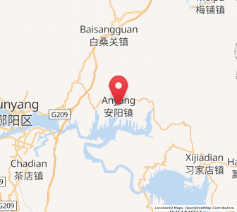 Map of Anyang, Hubei