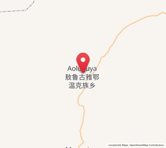 Map of Aoluguya Ewenke Minzu, Inner Mongolia