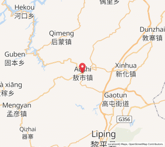 Map of Aoshi, Guizhou
