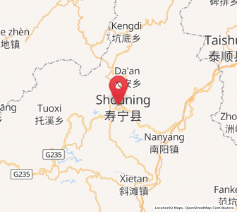 Map of Aoyang, Fujian