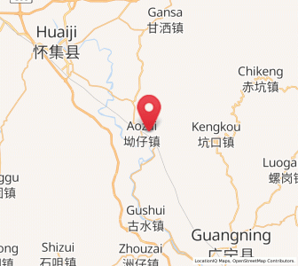 Map of Aozai, Guangdong