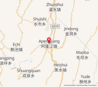 Map of Apengjiang, Chongqing