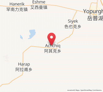 Map of Aqqik, Xinjiang