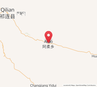 Map of Arou, Qinghai
