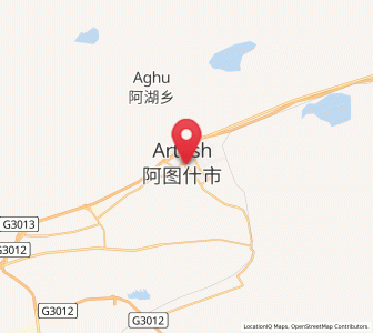 Map of Atush, Xinjiang