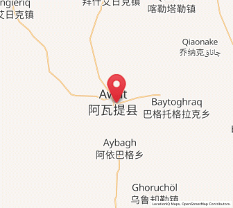 Map of Awat, Xinjiang