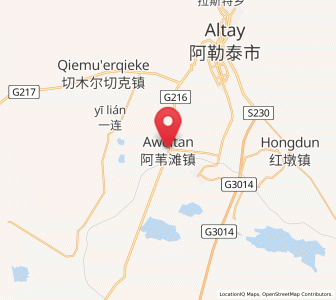 Map of Awiytan, Xinjiang