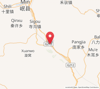 Map of Awu, Gansu